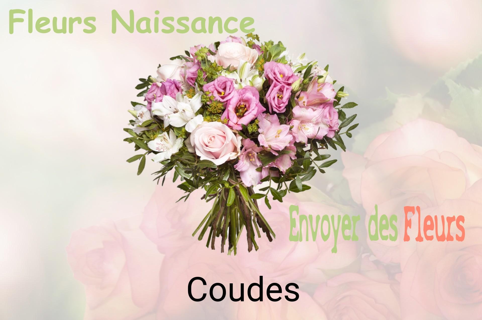 Bouquet de fleurs de naissance livré à Coudes