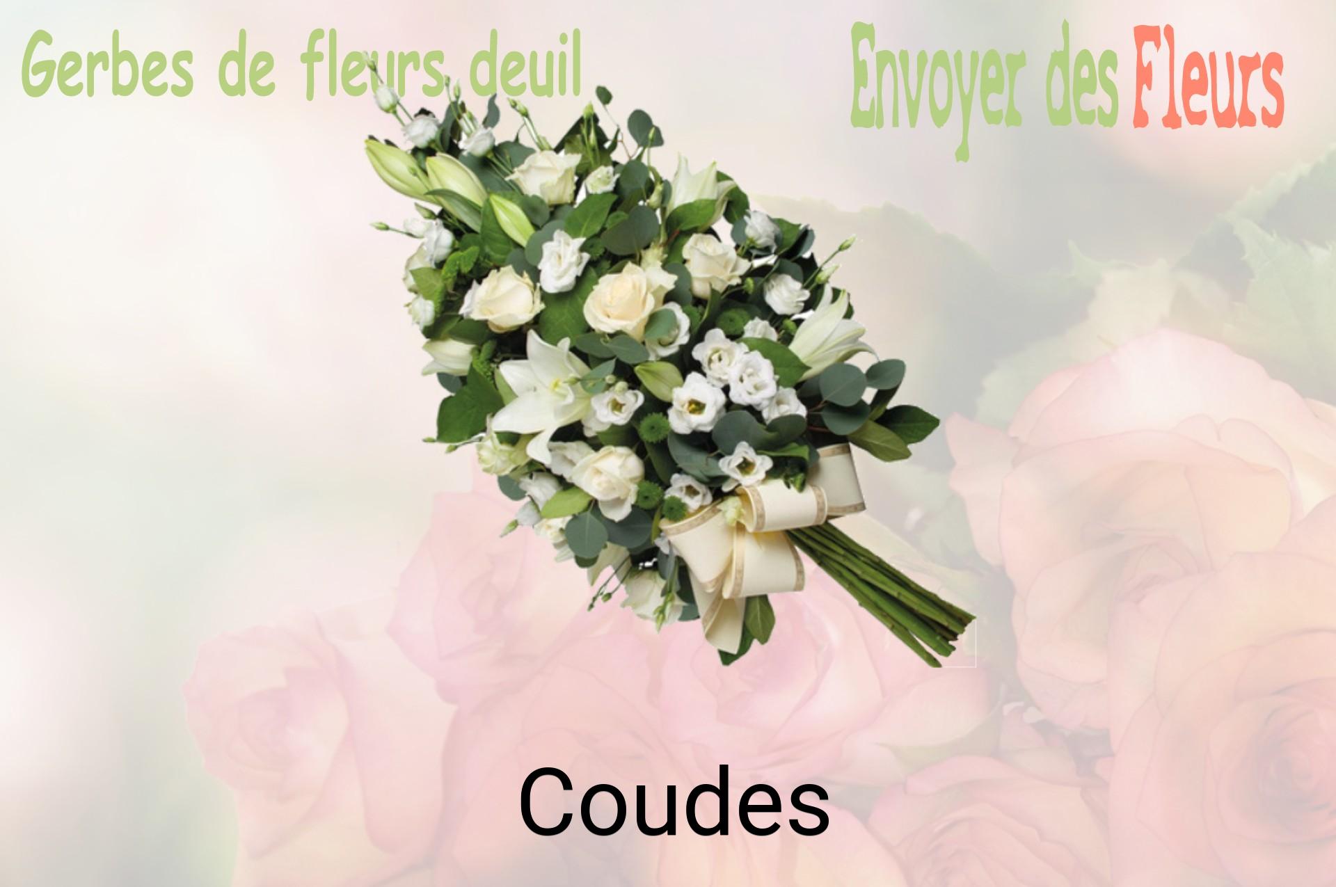 Gerbe de fleurs de deuil livrée à Coudes